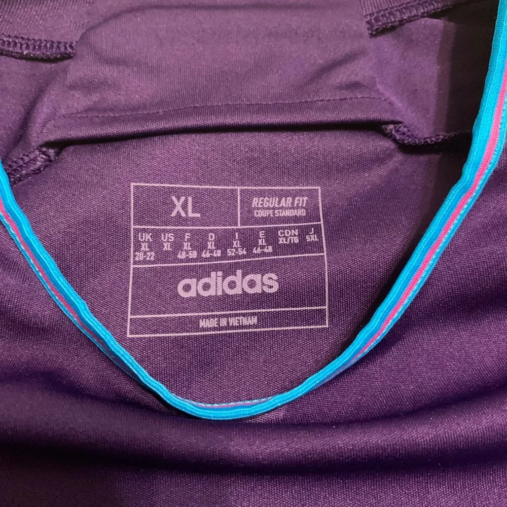 Adidas Soccer Jersey Mens XL Purple‎ Charlotte FC Ally Crown Aeroready Shirt